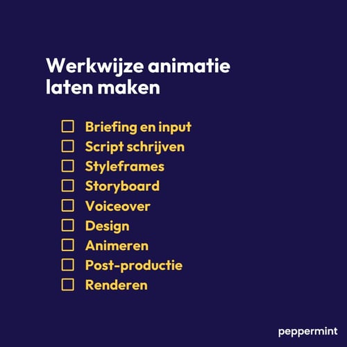 Animatie laten maken - werkwijze